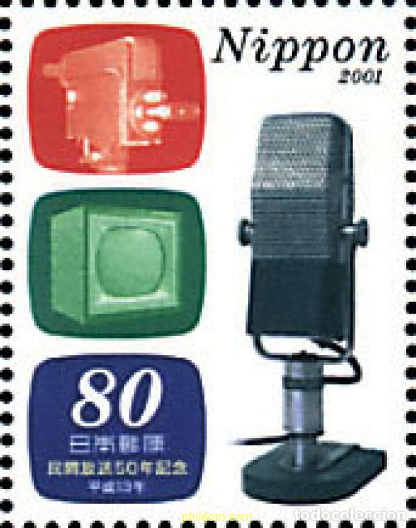 Sellos: 91126 MNH JAPON 2001 50 ANIVERSARIO DEL SERVICIO DE RADIODIFUSION Y TELEVISION CIVIL