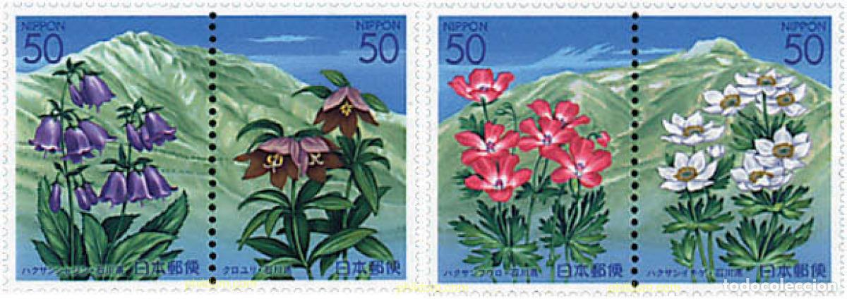 Sellos: 4960 MNH JAPON 2002 PLANTAS ALPINAS