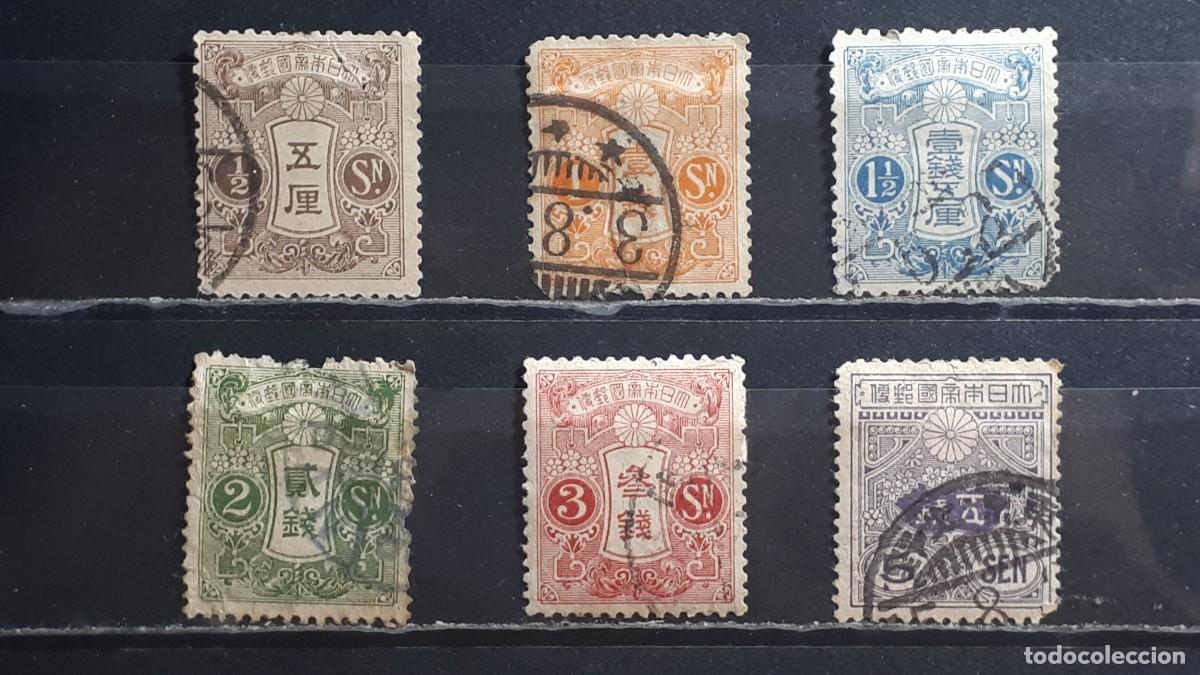 Sellos: JAP&Oacute;N. A&Ntilde;O 1913. &deg;. YVERT 117/21, 123