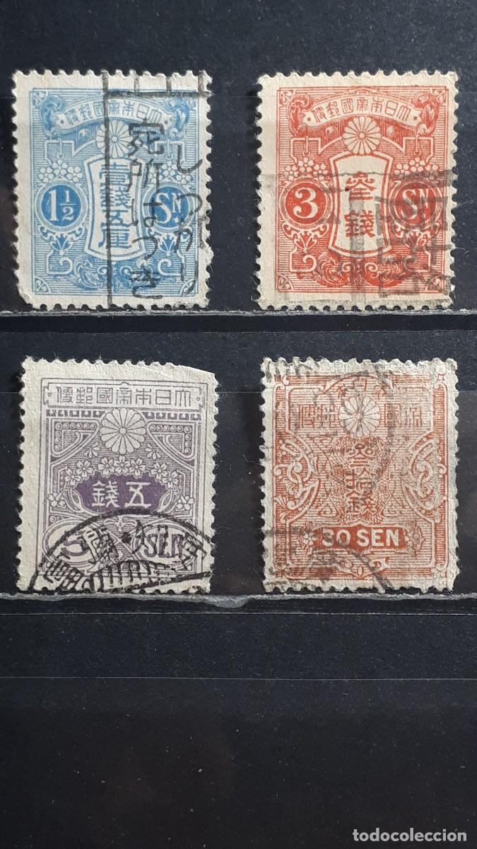 Sellos: JAP&Oacute;N. A&Ntilde;O 1914. &deg;. YVERT 130, 134, 140.