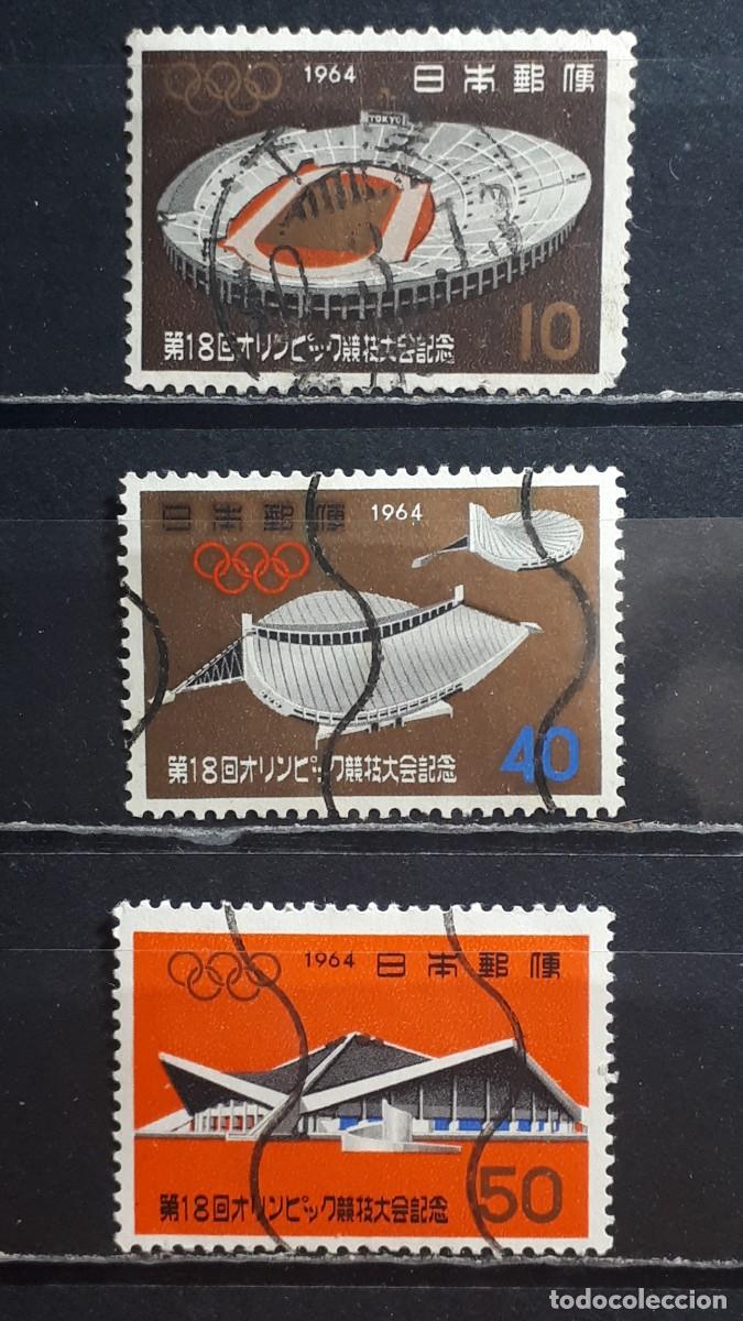 Sellos: JAP&Oacute;N. A&Ntilde;O 1964. &deg;. YVERT 787, 789/90