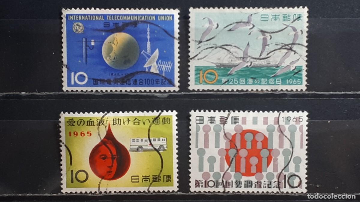 Sellos: JAP&Oacute;N. A&Ntilde;O 1965. &deg;. YVERT 802, 808, 809, 811