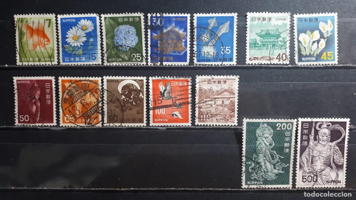 Sellos: JAP&Oacute;N. A&Ntilde;O 1966-9. &deg;. YVERT 837/8, 839/40C, 842, 844/5, 847/A