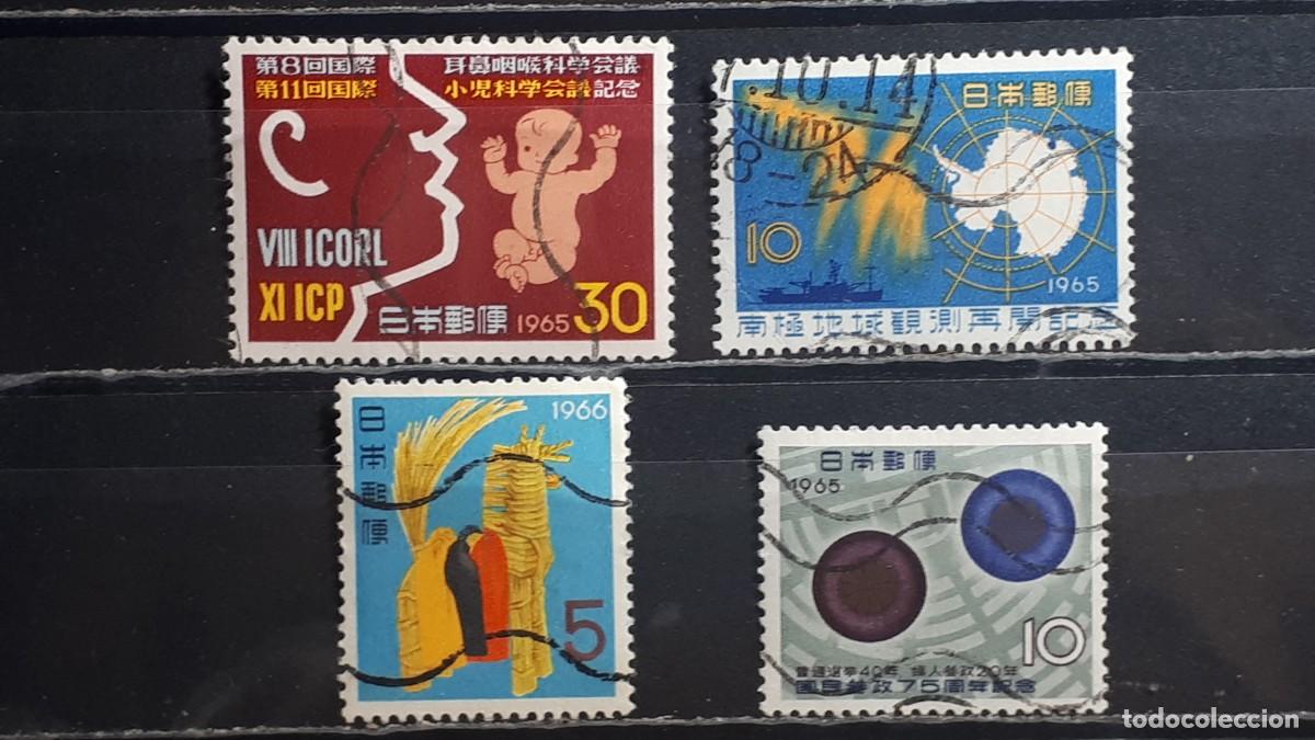 Sellos: JAP&Oacute;N. A&Ntilde;O 1965. &deg;. YVERT 813, 816, 819, 820
