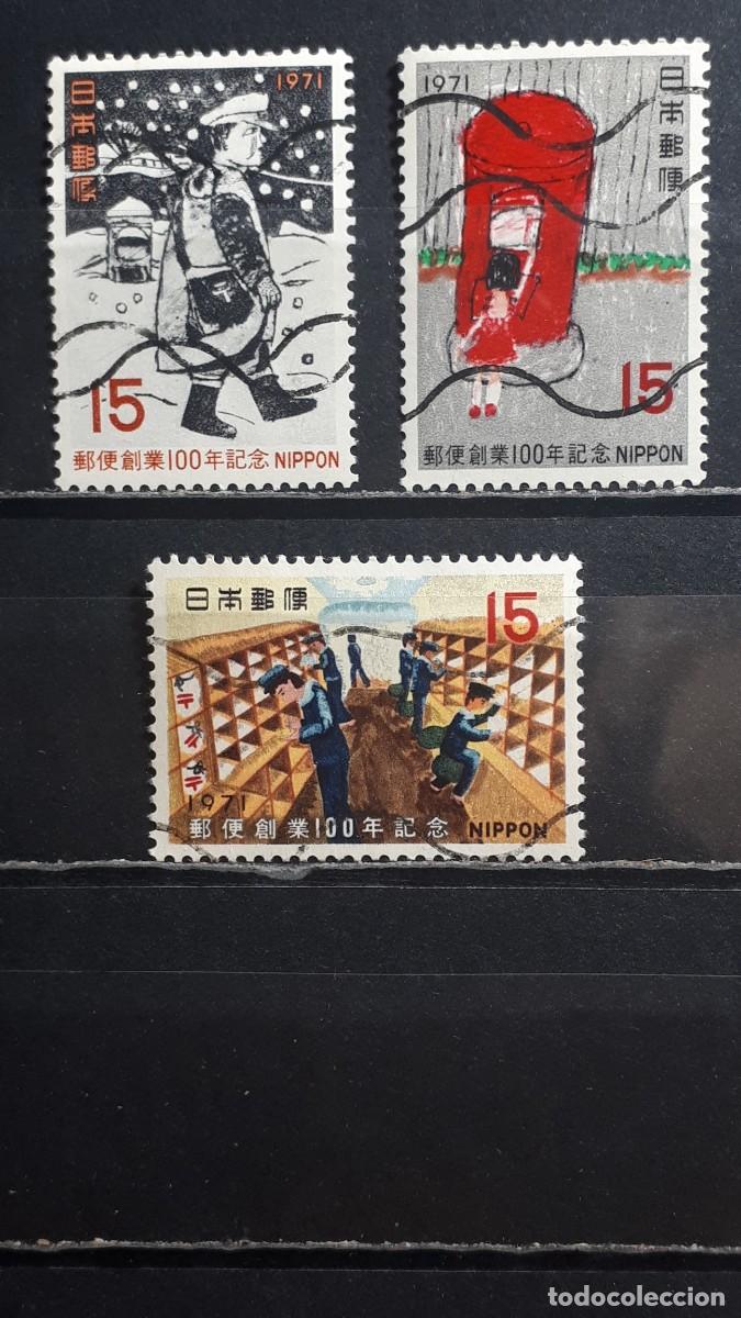 Sellos: JAP&Oacute;N. A&Ntilde;O 1971, &deg;. YVERT 1005/7