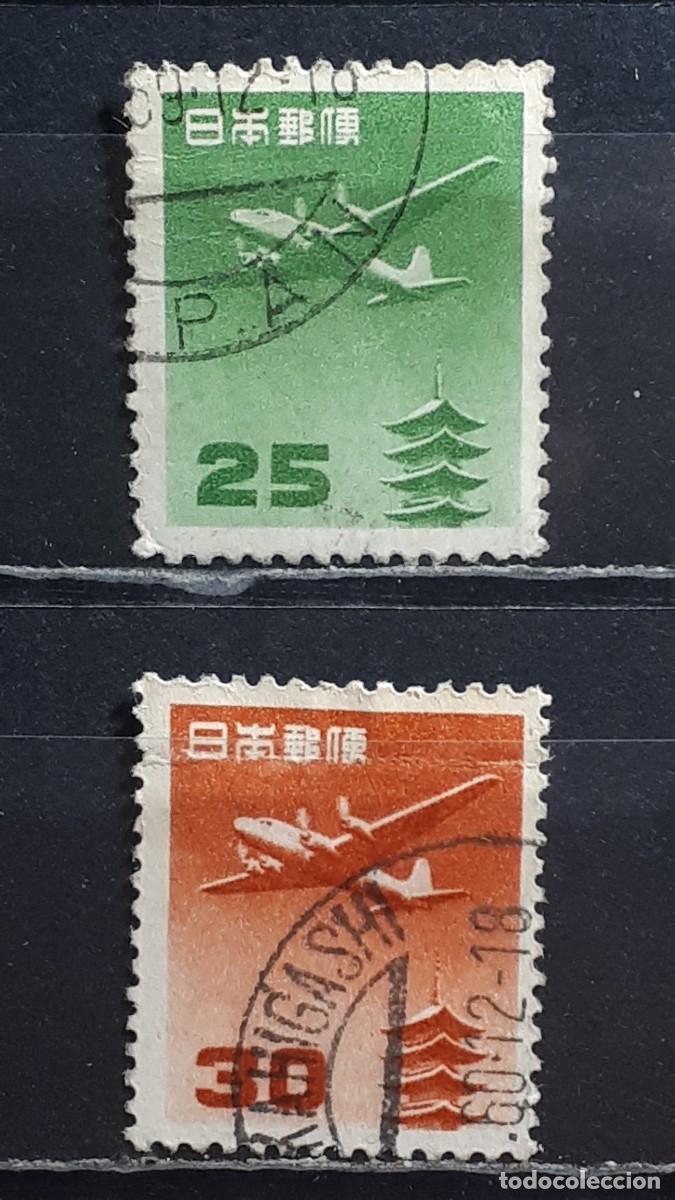 Sellos: JAP&Oacute;N. A&Ntilde;O 1952. &deg;. YVERT A&eacute;reo 24, 25