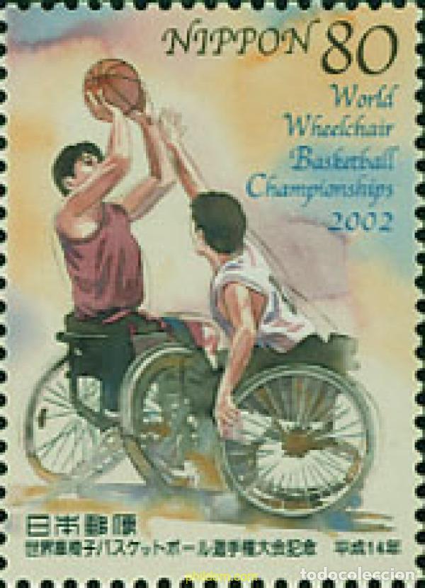 Sellos: 100496 MNH JAPON 2002 CAMPEONATO DEL MUNDO DE BALONCESTO EN SILLAS DE RUEDAS