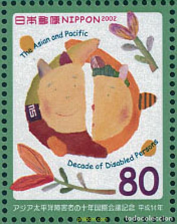 Sellos: 103459 MNH JAPON 2002 CONFERENCIA INTERNACIONAL SOBRE LAS PERSONAS DISCAPACITADAS