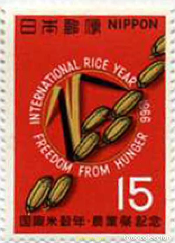 Sellos: 154361 MNH JAPON 1966 A&Ntilde;O INTERNACIONAL DEL ARROZ (LUCHA CONTRA EL CANCER)