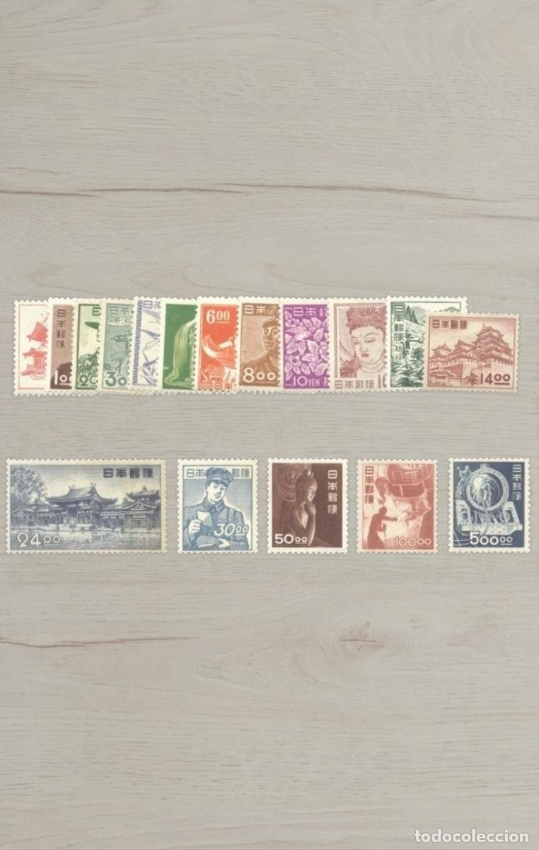 Sellos: Japan 1940s-1950s Showa Era COMPLETE Definitive Selection Mint 16v - Includes Rare High Values Up to