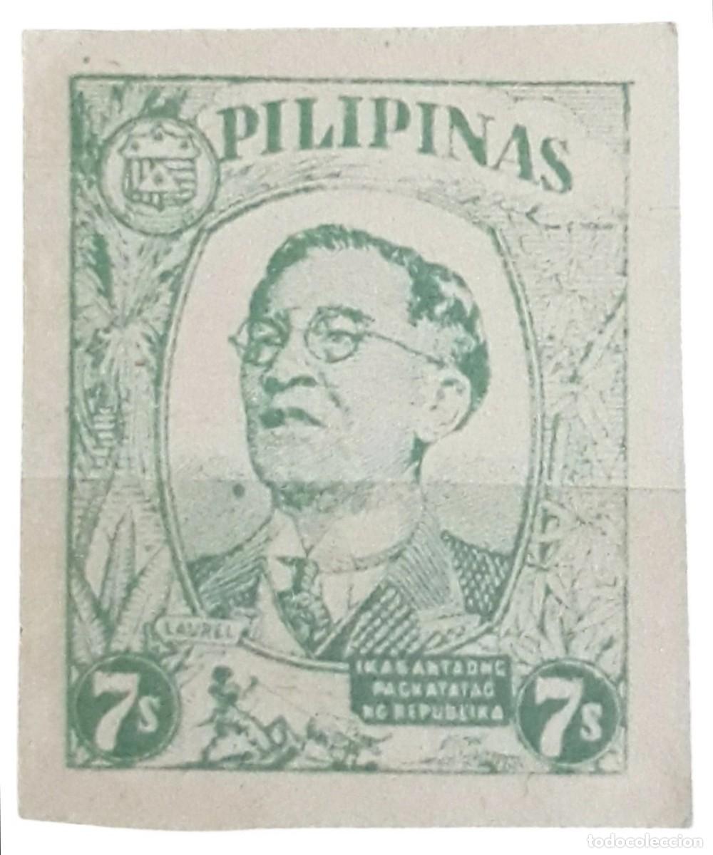 Sellos: 1945 OCUPACI&Oacute;N JAPONESA EN FILIPINAS. 1&ordm; Aniversario del gobierno t&iacute;tere filipino.