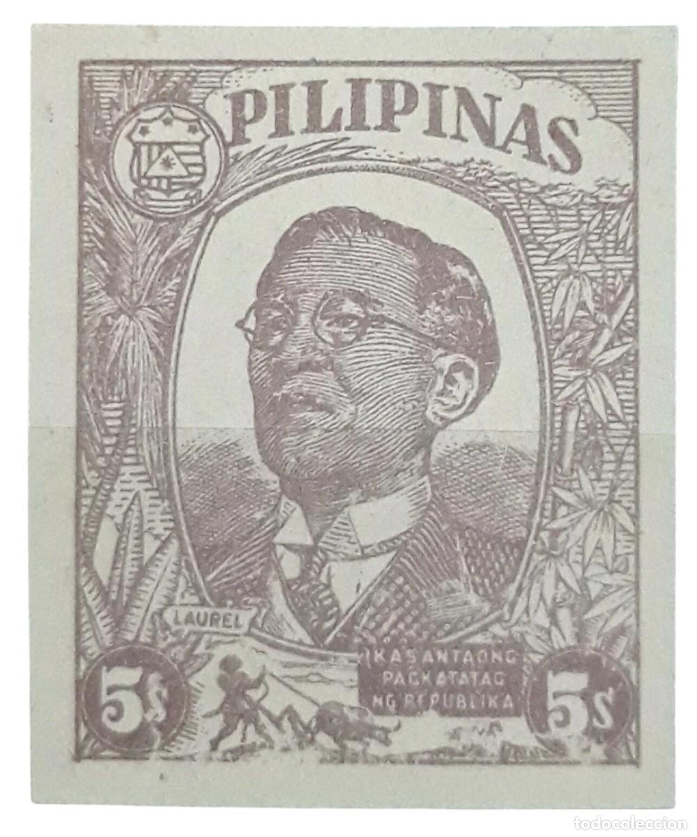 Sellos: 1945 OCUPACI&Oacute;N JAPONESA EN FILIPINAS. 1&ordm; Aniversario del gobierno t&iacute;tere filipino.