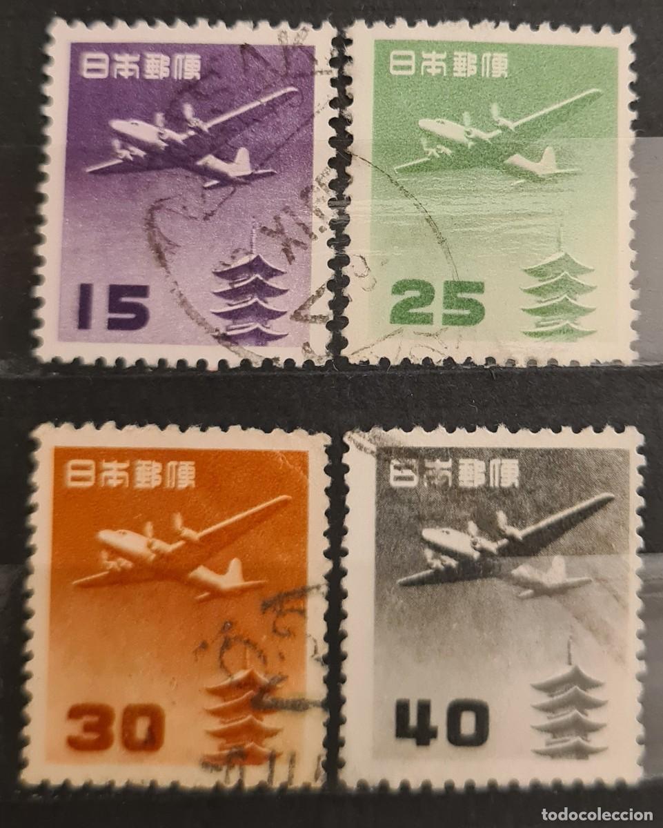 Sellos: Serie de sellos a&eacute;reos usados de Jap&oacute;n 1951-52