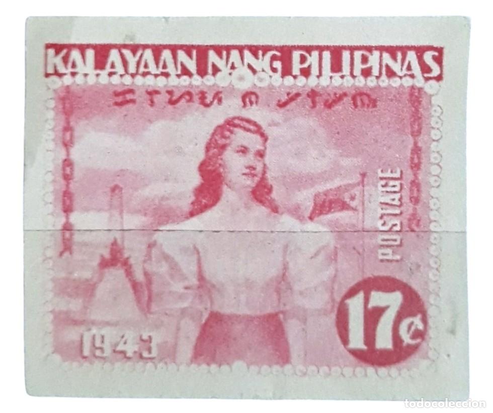 Sellos: JAP&Oacute;N OCUPACI&Oacute;N DE FILIPINAS 1943 Declaraci&oacute;n de independencia. NUEVO - MNH.