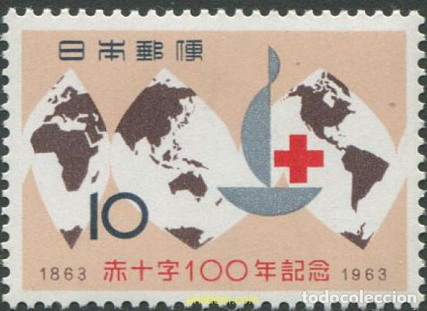 Sellos: 154240 MNH JAPON 1963 CENTENARIO DE LA CRUZ ROJA INTERNACIONAL