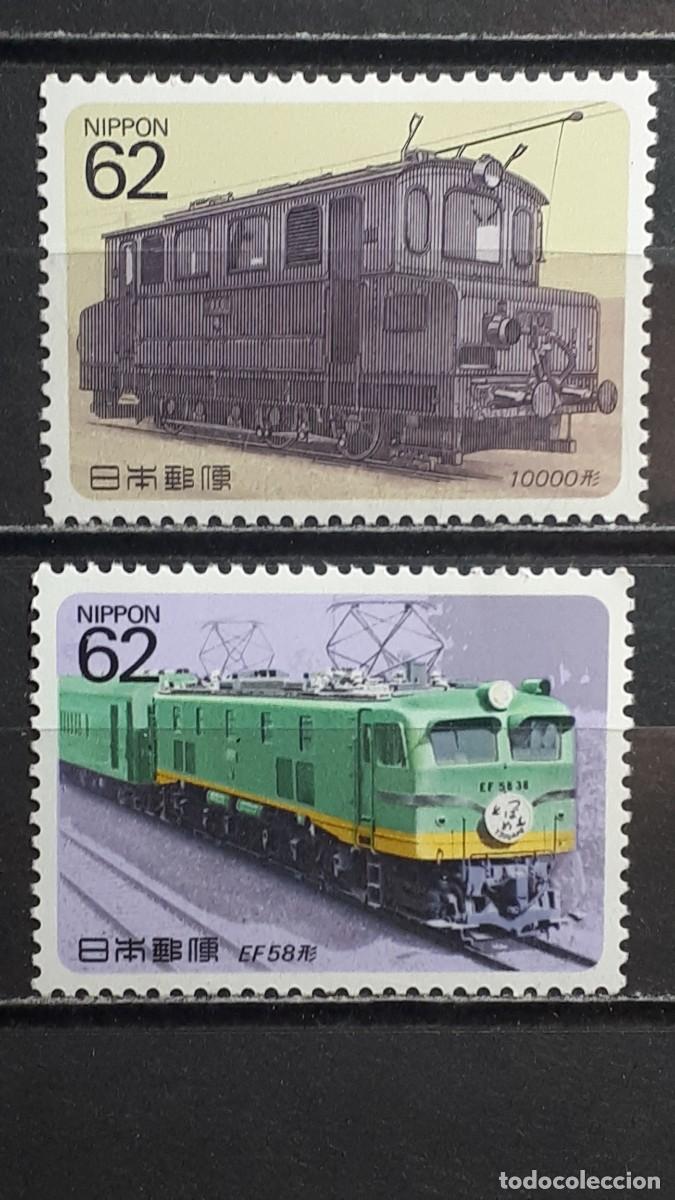 Sellos: JAP&Oacute;N. TRENES. A&Ntilde;O 1990. **. YVERT 1787/8
