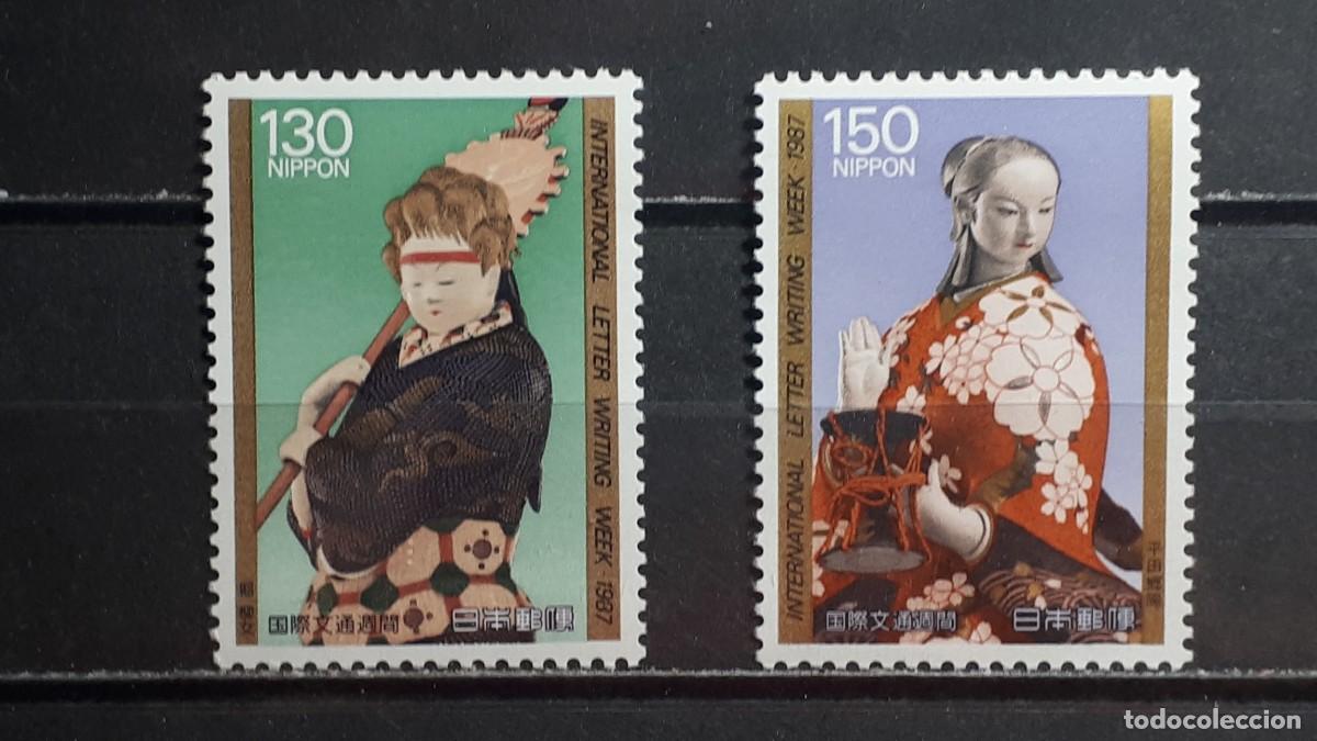 Sellos: JAP&Oacute;N. A&Ntilde;O 1987. **. YVERT 1650/1