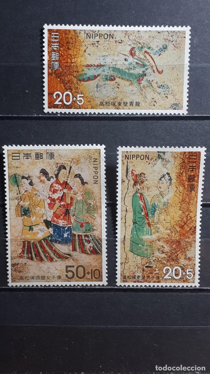 Sellos: JAP&Oacute;N. A&Ntilde;O 1973. **. YVERT 1078/80
