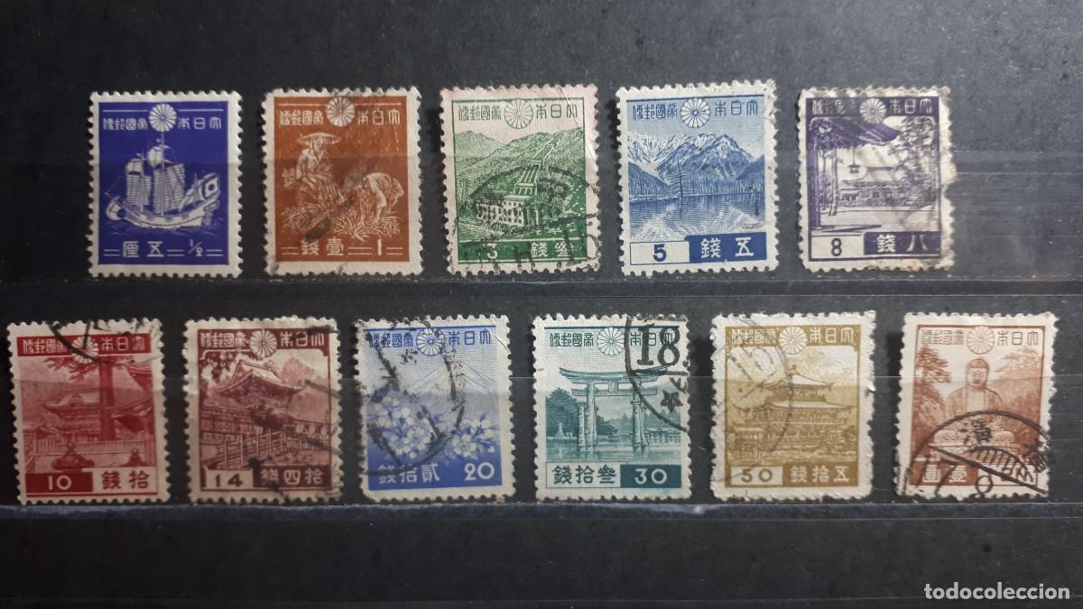 Sellos: JAP&Oacute;N. A&Ntilde;O 1937. &deg;. YVERT 262/5, 268/9, 271/2, 274/6.