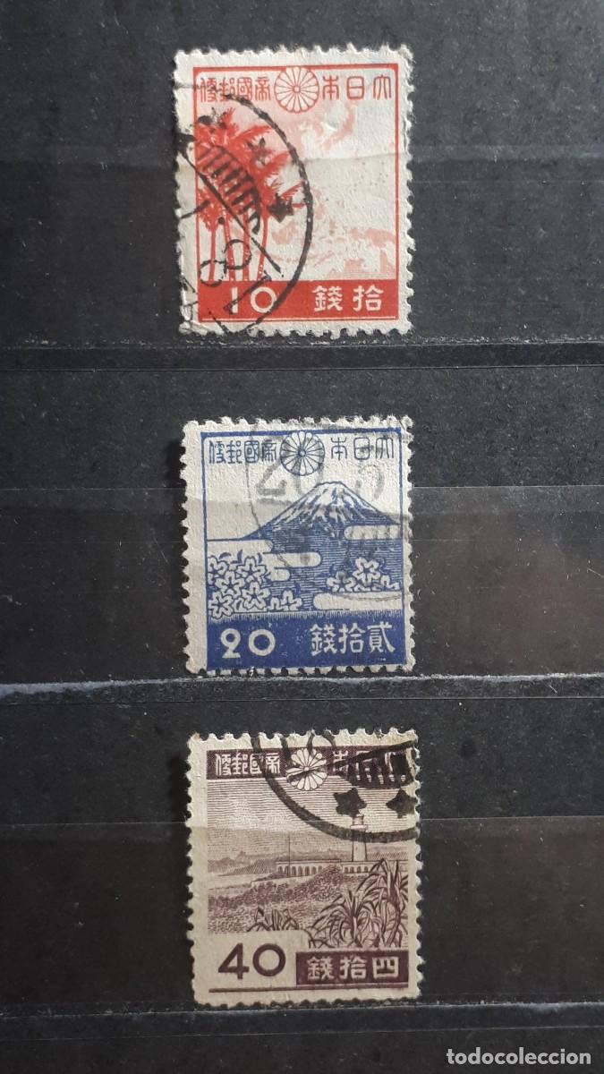 Sellos: JAP&Oacute;N. A&Ntilde;O 1943. &deg;. Yvert 329, 332, 335
