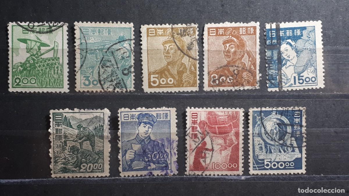 Sellos: JAP&Oacute;N. A&Ntilde;O 1948. &deg;. Yvert 392/4, 397/402