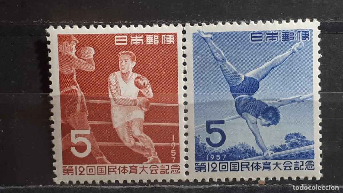 Sellos: JAP&Oacute;N. A&Ntilde;O 1957. *. Yvert 594/5