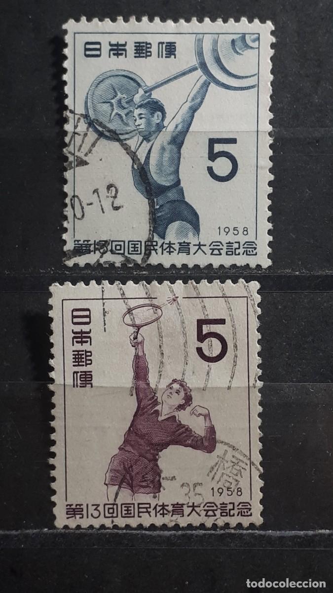 Sellos: JAP&Oacute;N. A&Ntilde;O 1958. &deg;. Yvert 612/3