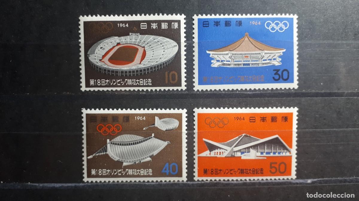 Sellos: JAP&Oacute;N. A&Ntilde;O 1964. *. Yvert 787/90