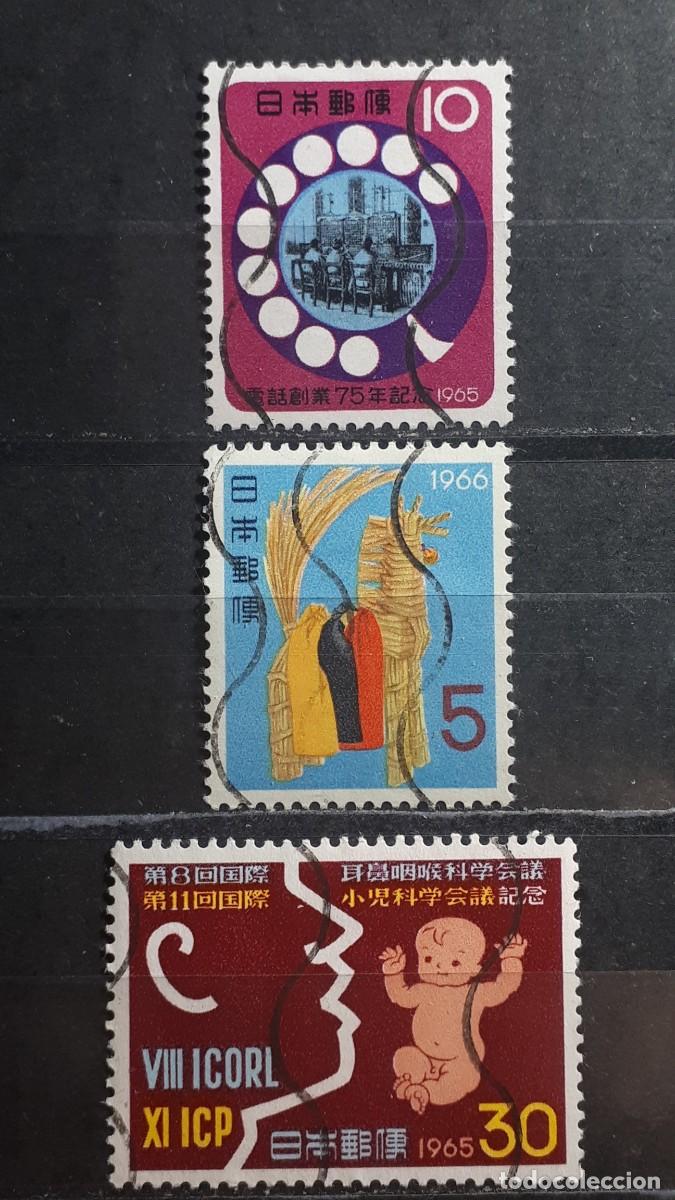 Sellos: JAP&Oacute;N. A&Ntilde;O 1965. &deg;. Yvert 816, 820, 821