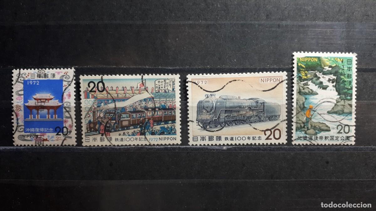 Sellos: JAP&Oacute;N. A&Ntilde;O 1972. &deg;. Yvert 1044/5, 1049, 1053