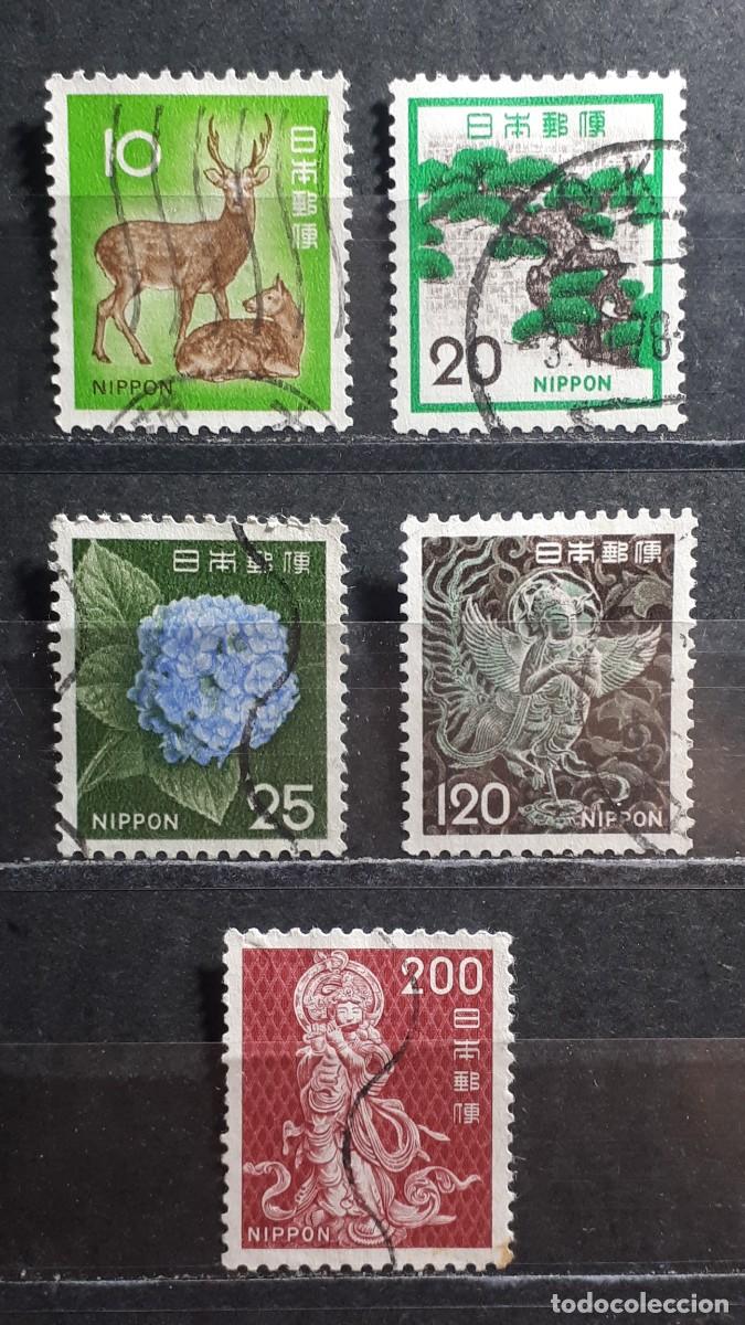 Sellos: JAP&Oacute;N. A&Ntilde;O 1971-2. &deg;. Yvert 1033/5, 1059/60