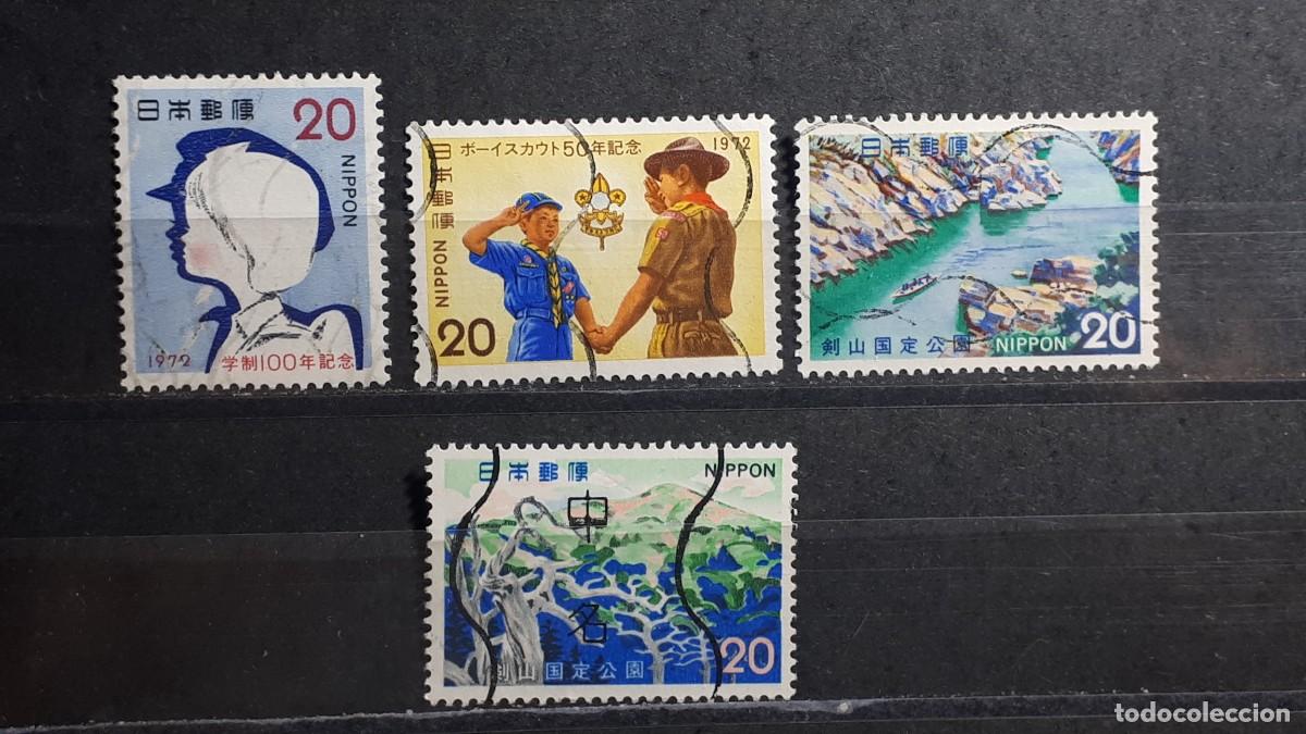 Sellos: JAP&Oacute;N. A&Ntilde;O 1972. &deg;. YVERT 1066, 1069, 1072/3