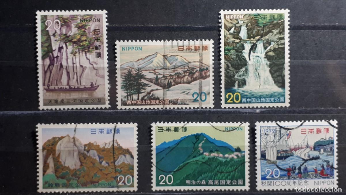 Sellos: JAP&Oacute;N. A&Ntilde;O 1972. &deg;. YVERT 1070, 1074, 1082, 1087/9