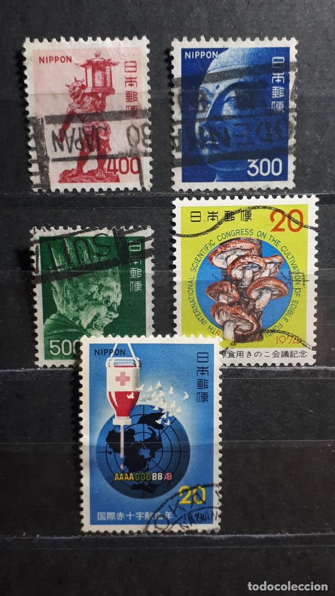 Sellos: JAP&Oacute;N. A&Ntilde;O 1974. &deg;. YVERT 1114, 1124/5, 1132/3