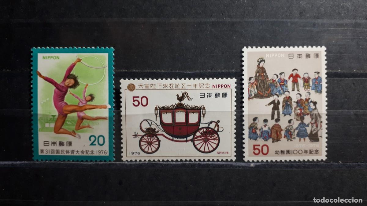 Sellos: JAP&Oacute;N. A&Ntilde;O 1976. *. YVERT 1202, 1204, 1205.