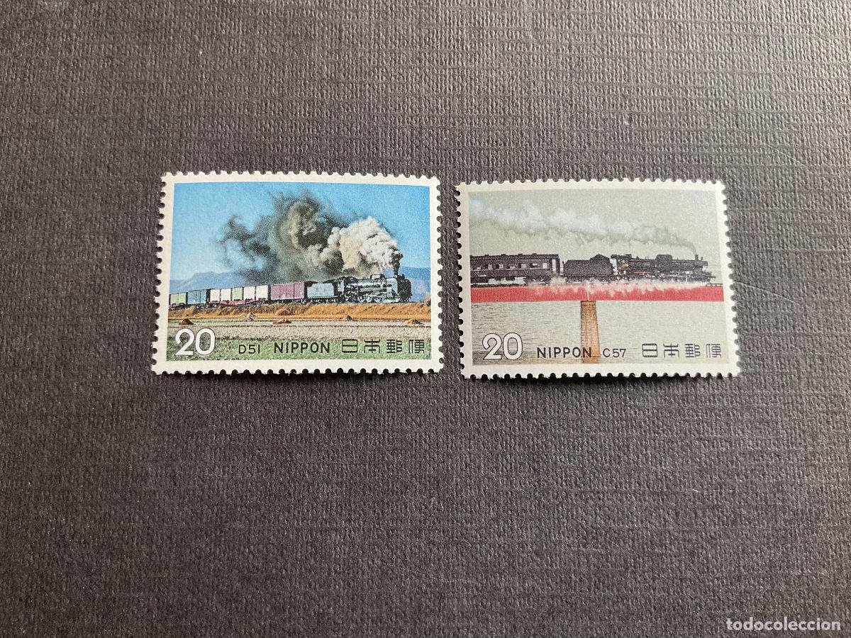 Sellos: JAPON N&ordm; YVERT 1134/5*** A&Ntilde;O 1974. LOCOMOTORAS A VAPOR (I)