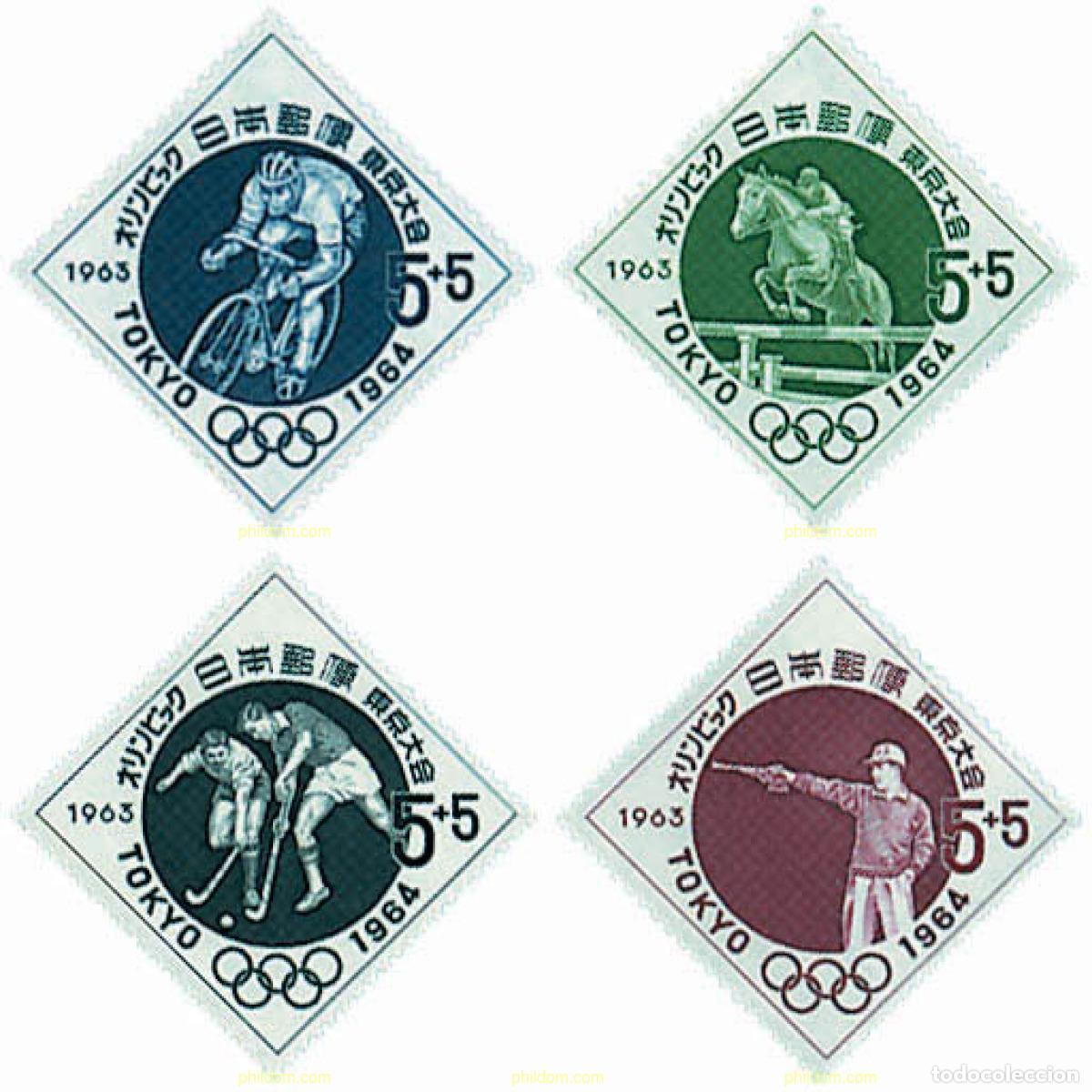 Sellos: 41420 MNH JAPON 1963 18 JUEGOS OLIMPICOS VERANO TOKIO 1964