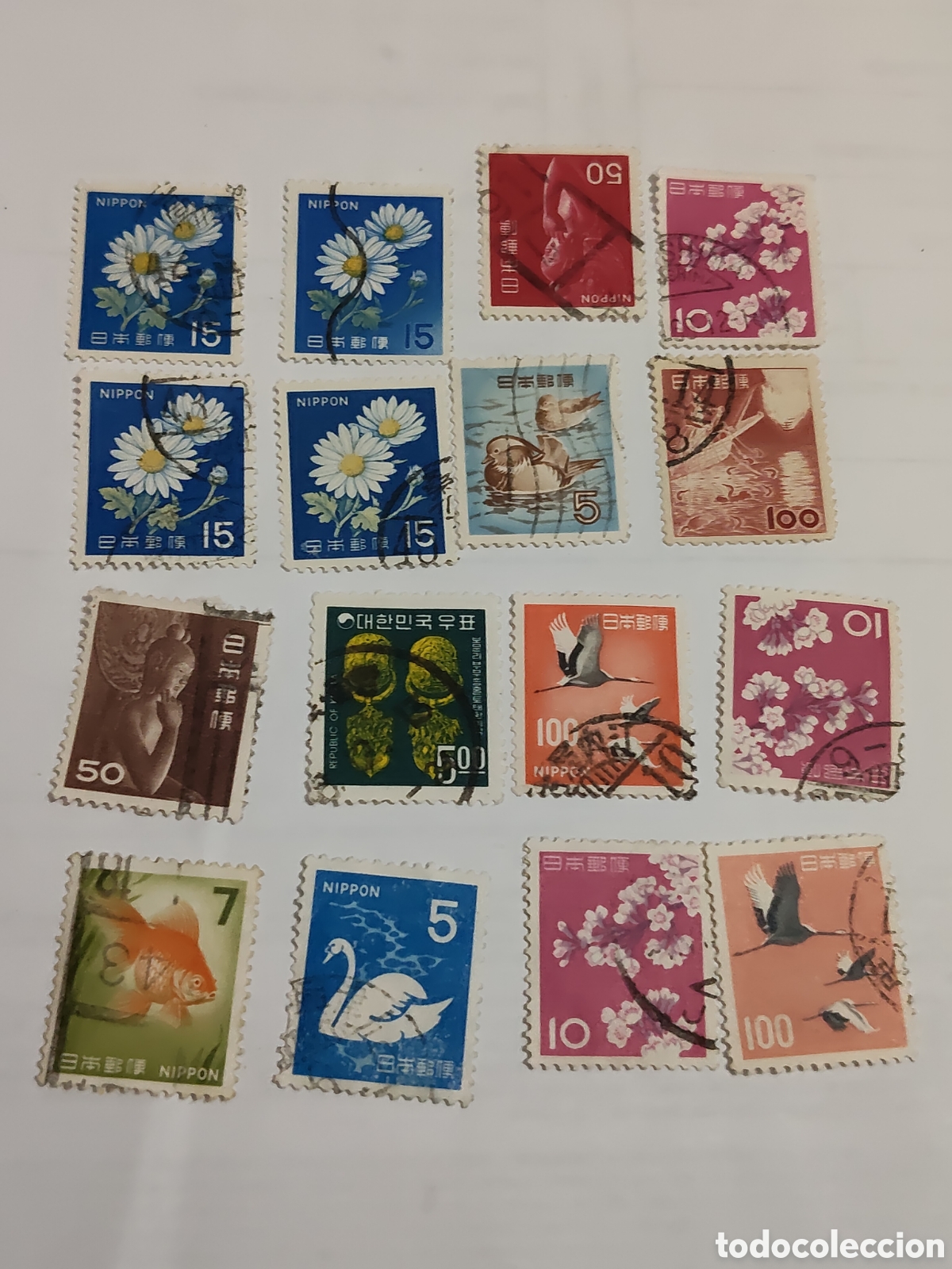 Sellos: 16 sellos de Jap&oacute;n variados