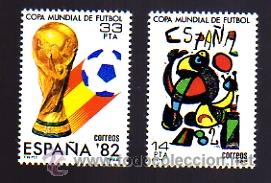Sellos: Edifil 2644 y 2645. 1982.-24 febrero. serie: Copa Mundial de Futbol,
