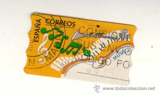 Selos: SELLO USADO DE VALOR VARIABLE DEDICADO A LA M&Uacute;SICA Y EMITIDO EN DICIEMBRE DE 1997