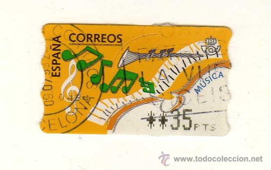 Selos: SELLO USADO DE VALOR VARIABLE DEDICADO A LA M&Uacute;SICA Y EMITIDO EN DICIEMBRE DE 1997