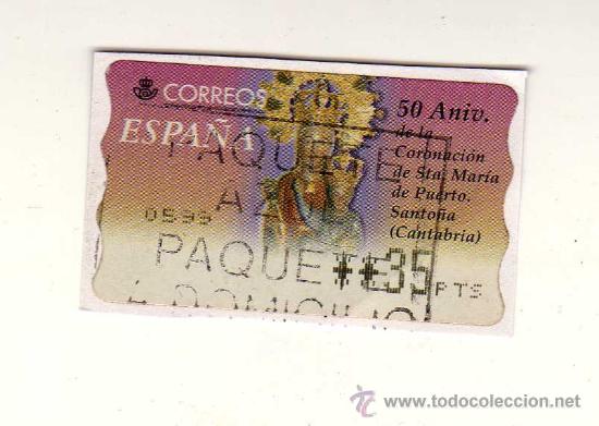 Selos: SELLO USADO DE VALOR VARIABLE DEDICADO AL 50 ANIVERSARIO DE LA CORONACI&Oacute;N DE STA. MAR&Iacute;A DE PUERTO