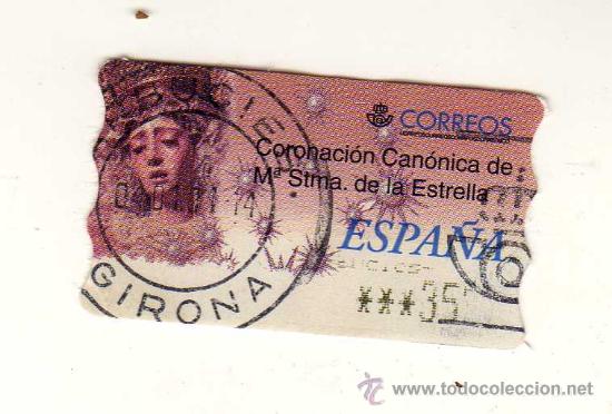 Selos: SELLO USADO DE VALOR VARIABLE DEDICADO A LA CORONACI&Oacute;N CAN&Oacute;NICA DE MAR&Iacute;A SANT&Iacute;SIMA DE LA ESTRELLA