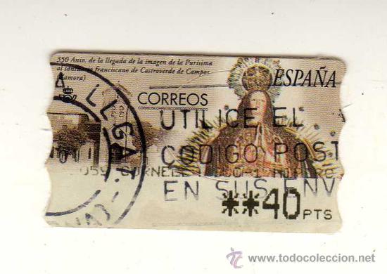 Briefmarken: SELLO USADO DE VALOR VARIABLE DEDICADO AL 350 ANIVERSARIO DE LA LLEGADA DE LA IMAGEN DE LA PUR&Iacute;SIMA