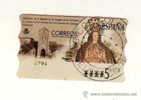 Briefmarken: SELLO USADO DE VALOR VARIABLE DEDICADO AL 350 ANIVERSARIO DE LA LLEGADA DE LA IMAGEN DE LA PUR&Iacute;SIMA