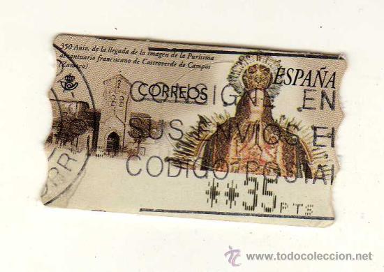 Briefmarken: SELLO USADO DE VALOR VARIABLE DEDICADO AL 350 ANIVERSARIO DE LA LLEGADA DE LA IMAGEN DE LA PUR&Iacute;SIMA