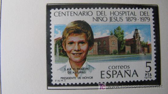 Sellos: 1979 Cent.hospital del ni&ntilde;o jesus. edifil 2548