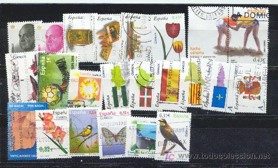Stamps: 22 sellos diferentes de los a&ntilde;os 2008 y 2009. Matasellados.