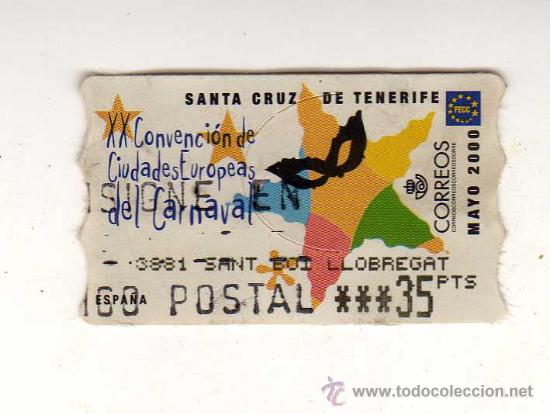 Briefmarken: SELLO USADO DE VALOR VARIABLE DEDICADO A LA XX CONVENCI&Oacute;N DE CIUDADES EUROPEAS DEL CARNAVAL