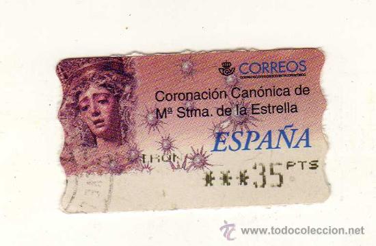 Briefmarken: SELLO USADO DE VALOR VARIABLE DEDICADO A LA CORONACI&Oacute;N CAN&Oacute;NICA DE MAR&Iacute;A SANT&Iacute;SIMA DE LA ESTRELLA